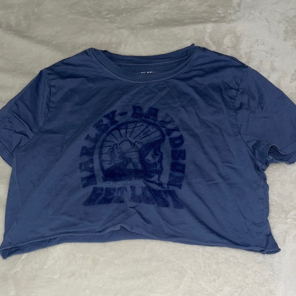 Harley Davidson self cropped t-shirt size small WORN ONCE